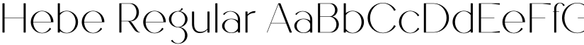 Hebe Regular font