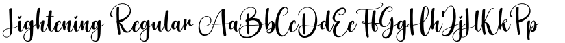 Lightening Regular font