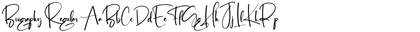 Biography Regular font