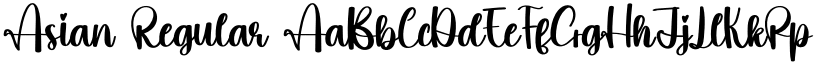 Asian Regular font