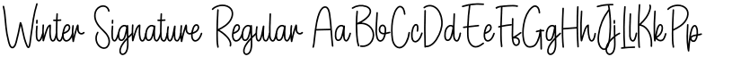Winter Signature Regular font
