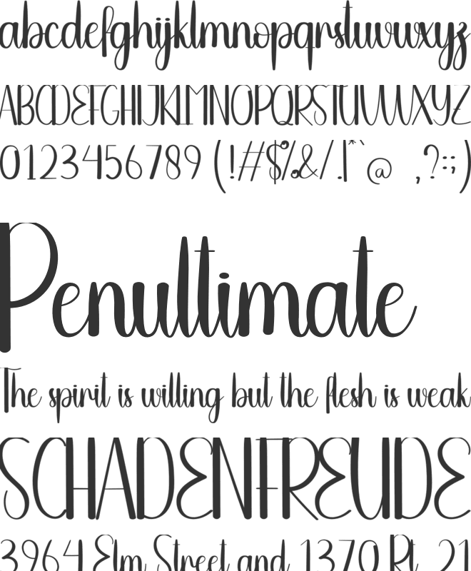 Without font preview