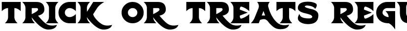 Trick Or Treats Regular font