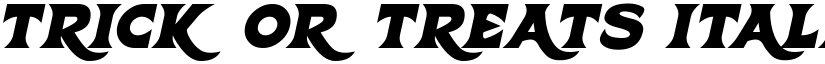 Trick Or Treats Italic font