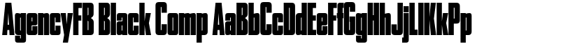 AgencyFB Black Comp font