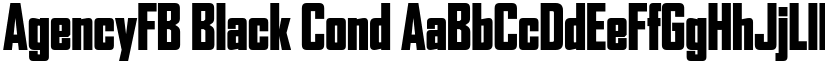 AgencyFB Black Cond font