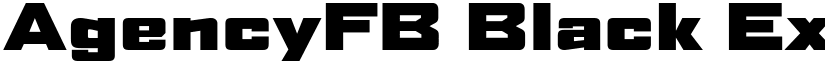 AgencyFB Black Extended font