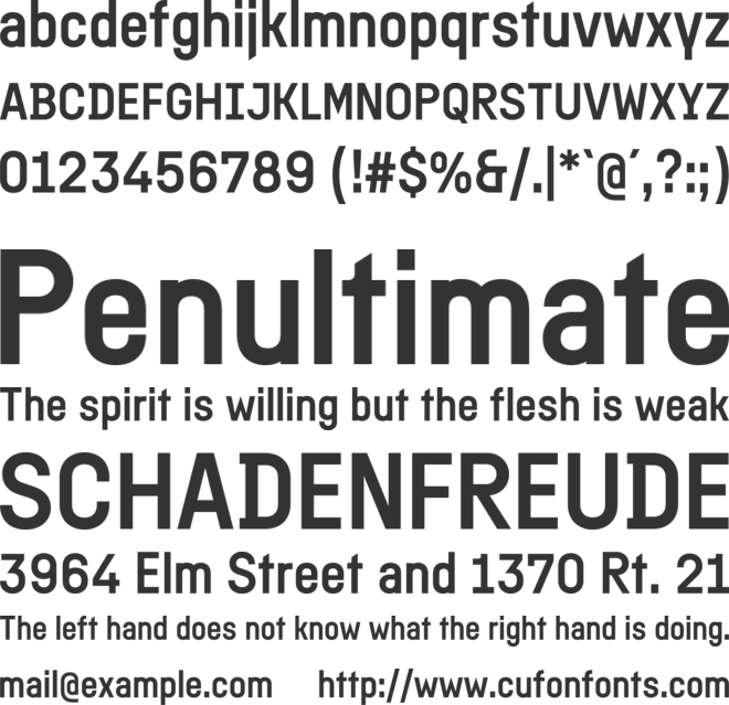 Doumbar font preview