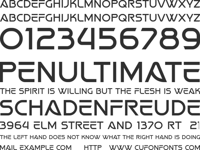 BARO font preview