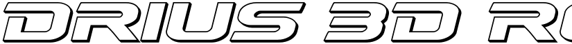 Drius 3D Regular font