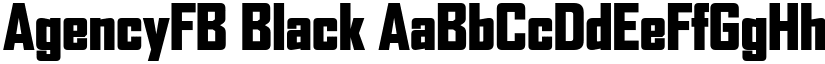 AgencyFB Black font
