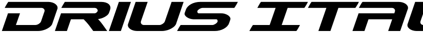 Drius Italic Regular font