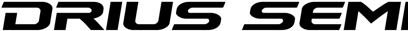 Drius Semi-Straight Regular font