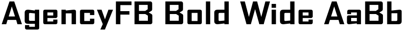 AgencyFB Bold Wide font