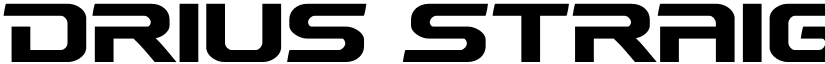 Drius Straight Condensed Regular font