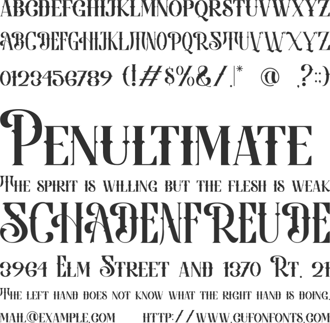 Vintage Binary font preview