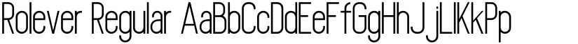 Rolever Regular font