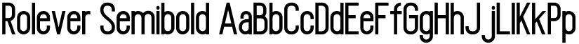 Rolever Semibold font