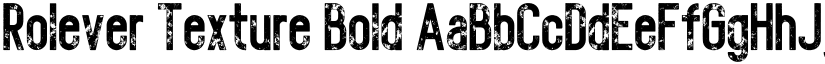 Rolever Texture Bold font