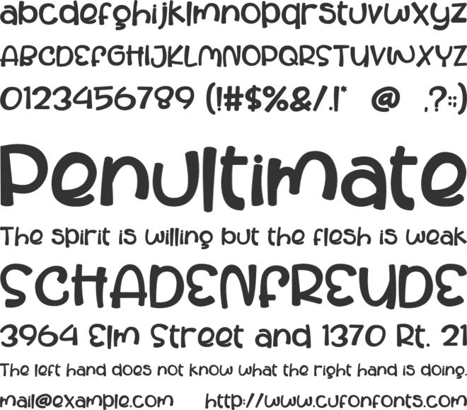 Pastel Palooza font preview