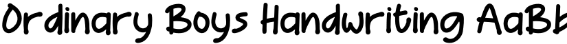 Ordinary Boys Handwriting font