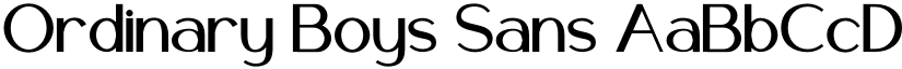 Ordinary Boys Sans font