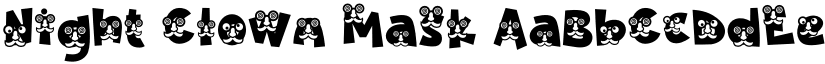 Night Clown Mask font