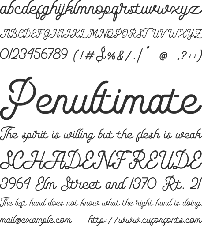Marie Clarie font preview