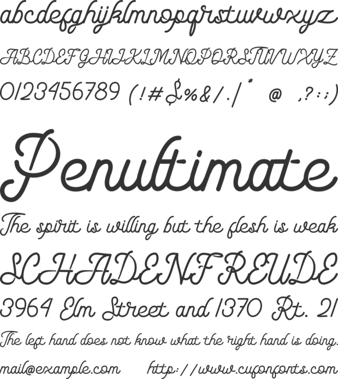 Marie Clarie font preview