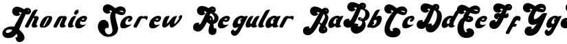 Jhonie Screw Regular font