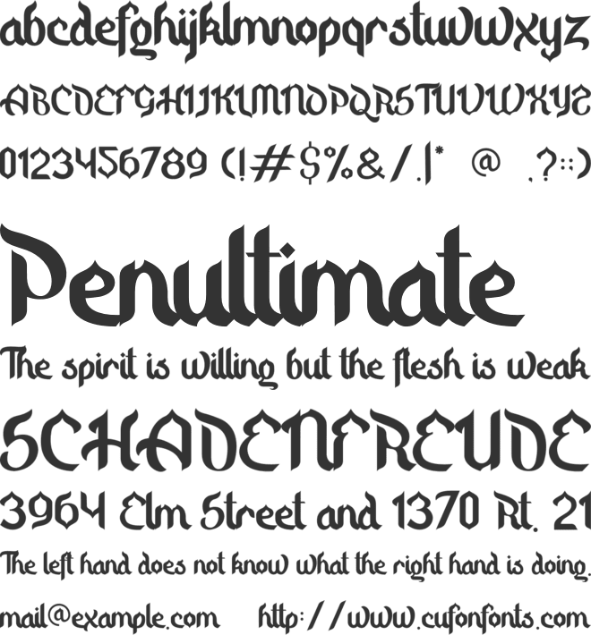 Huraira font preview