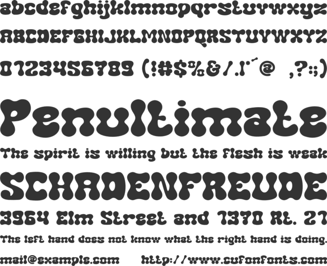 Funky Sign font preview