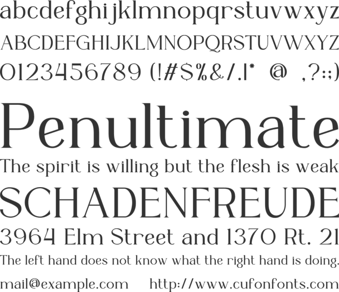 Dudley Castle font preview