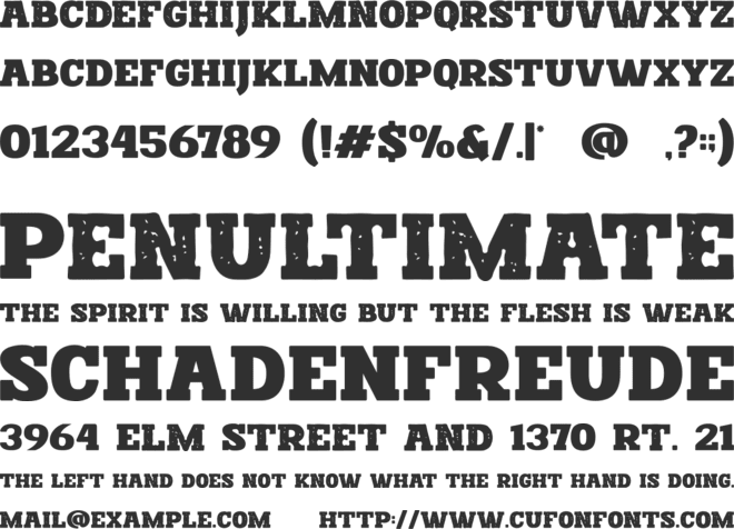 Crafter Pieces font preview