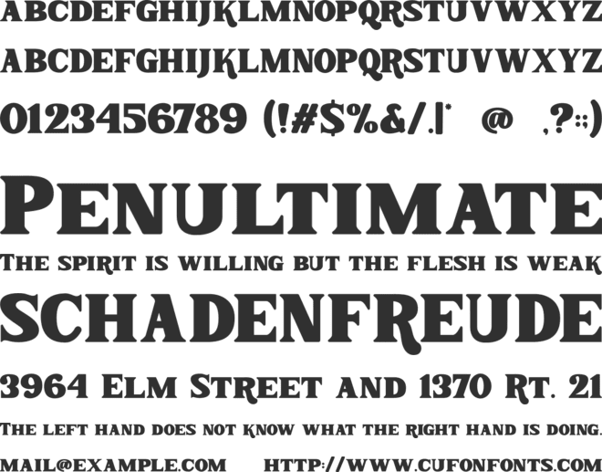 Classic Stroke font preview