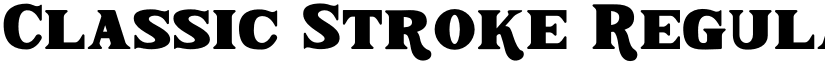 Classic Stroke Regular font