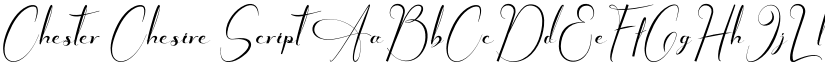 Chester Chesire Script font