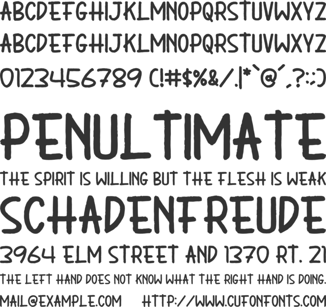 Choorse Fun font preview