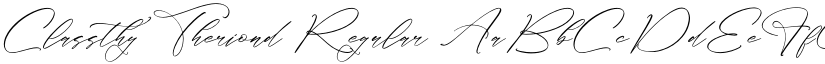 Classthy Theriond Regular font