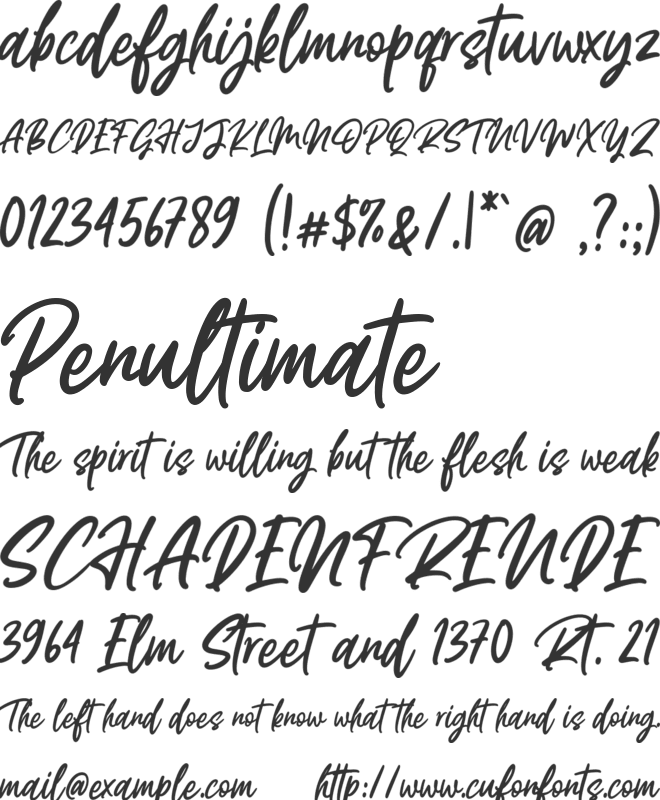 Mashita font preview