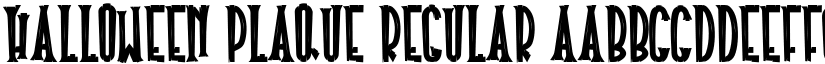 Halloween Plaque Regular font