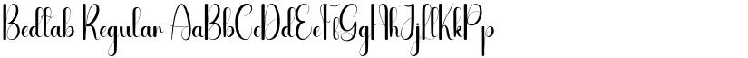 Bedtab Regular font