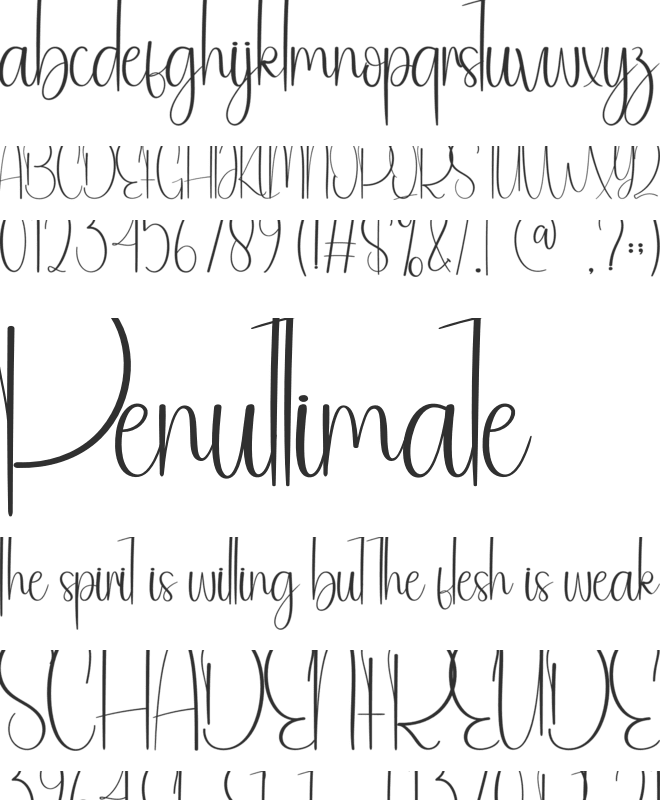 Silver font preview