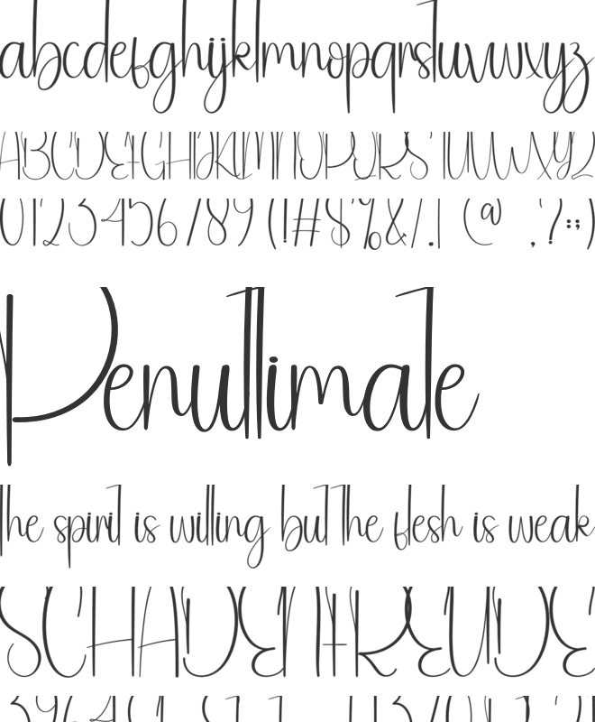 Silver font preview
