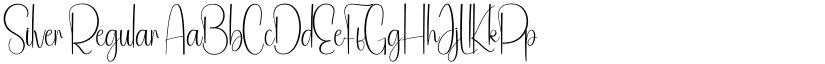 Silver Regular font