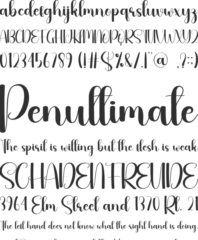 March font preview
