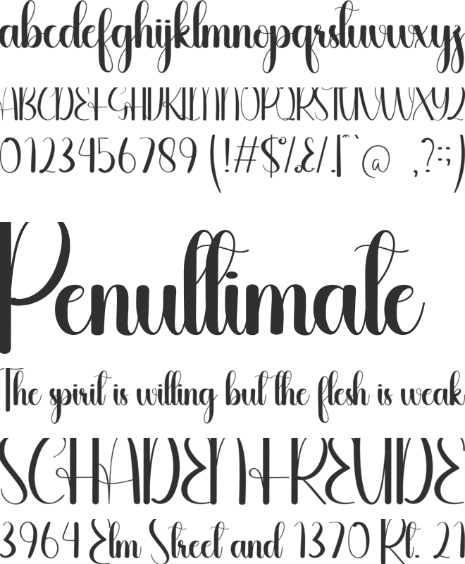 Hearty font preview
