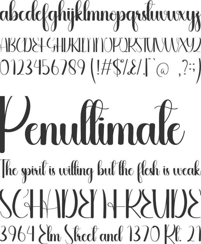 Hearty font preview