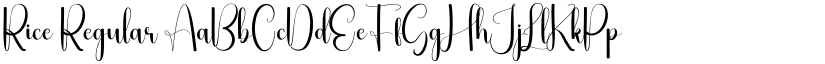 Rice Regular font