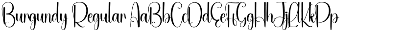 Burgundy Regular font